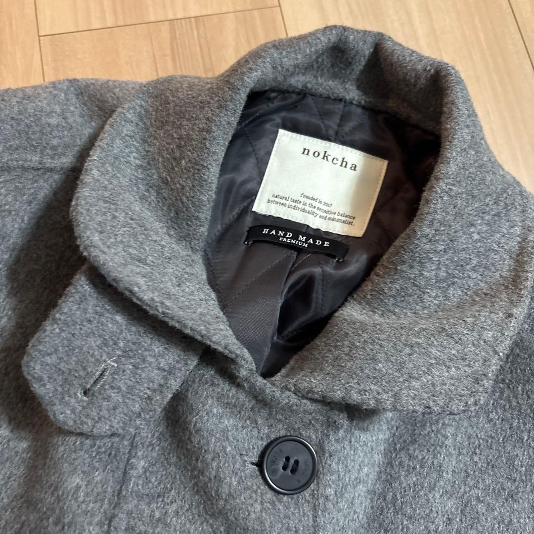 nokcha ハンドメイド グレー チェスターコート　ロング　お値下げ