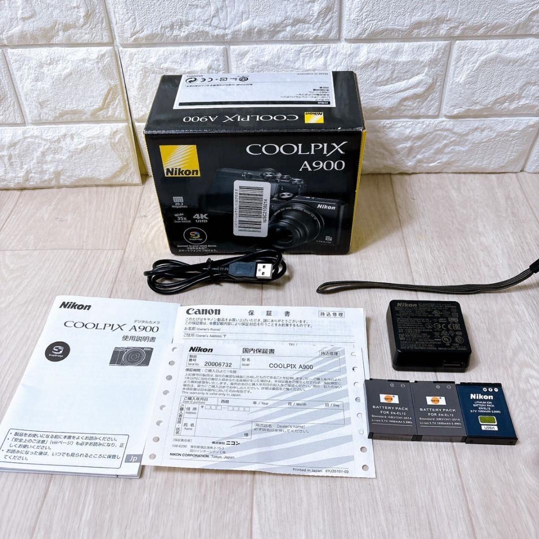 Nikon ニコン クールピクス A900 ブラック コンパクトデジタルカメラ