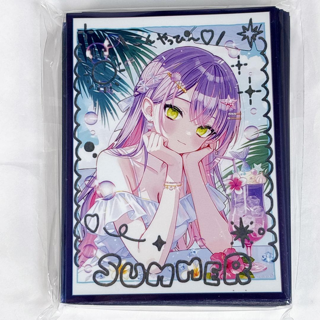 ホロライブ 常闇トワ チェキ風 B スリーブ プレイマット セット shir