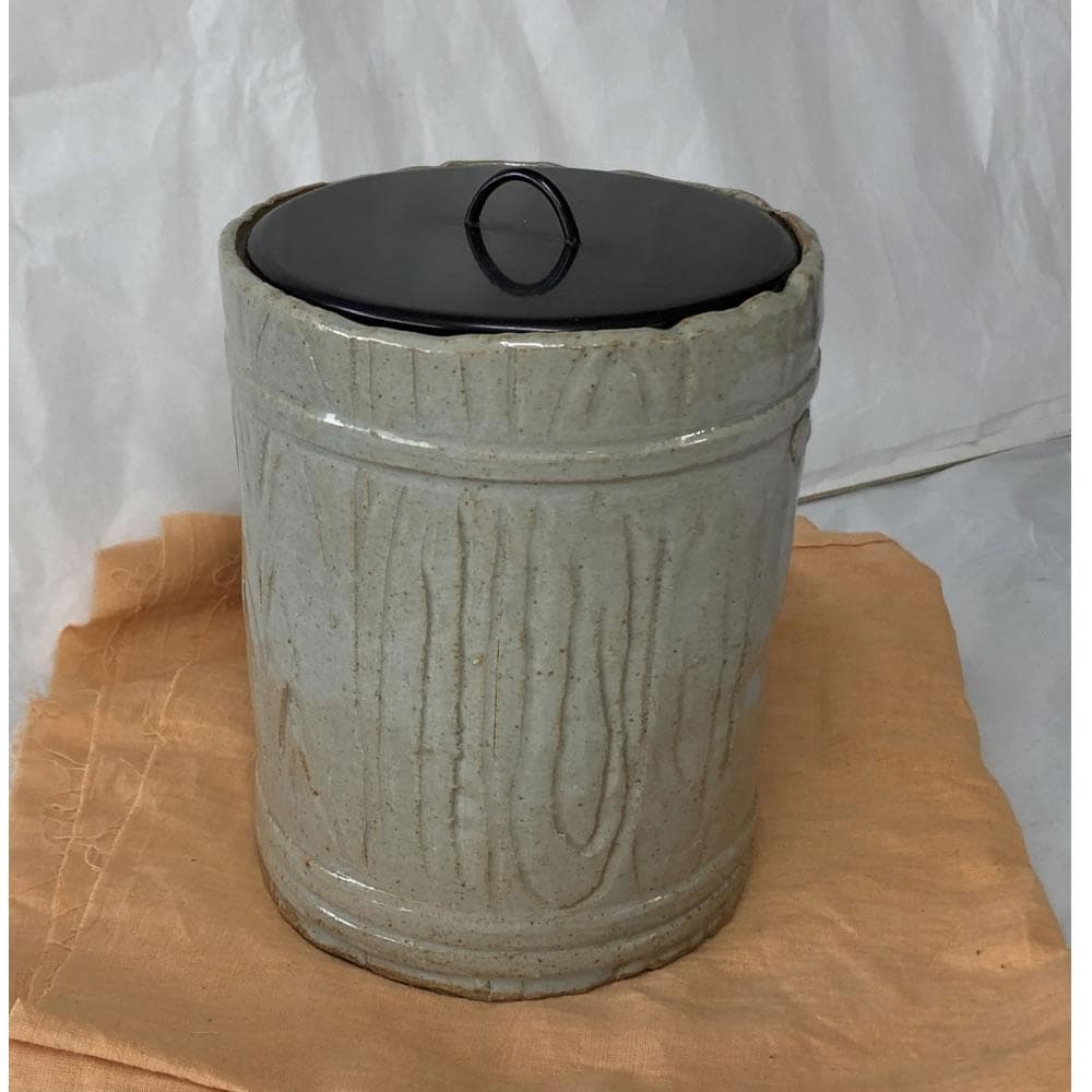 e2786 赤膚焼 奥田木白 水指 合わせ箱 赤膚山 茶道具