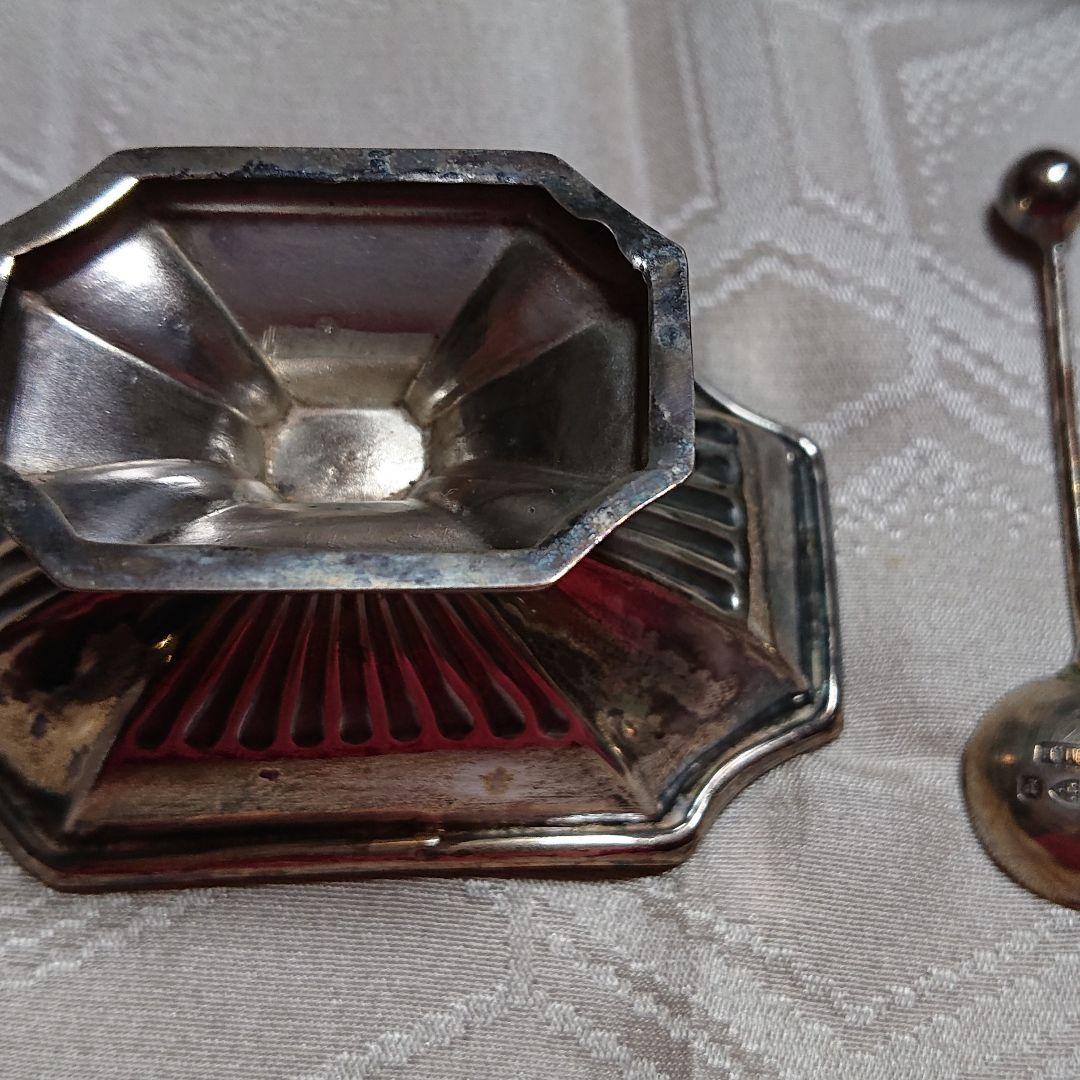 1897～1899年製「英国純銀 調味料入れ」四客