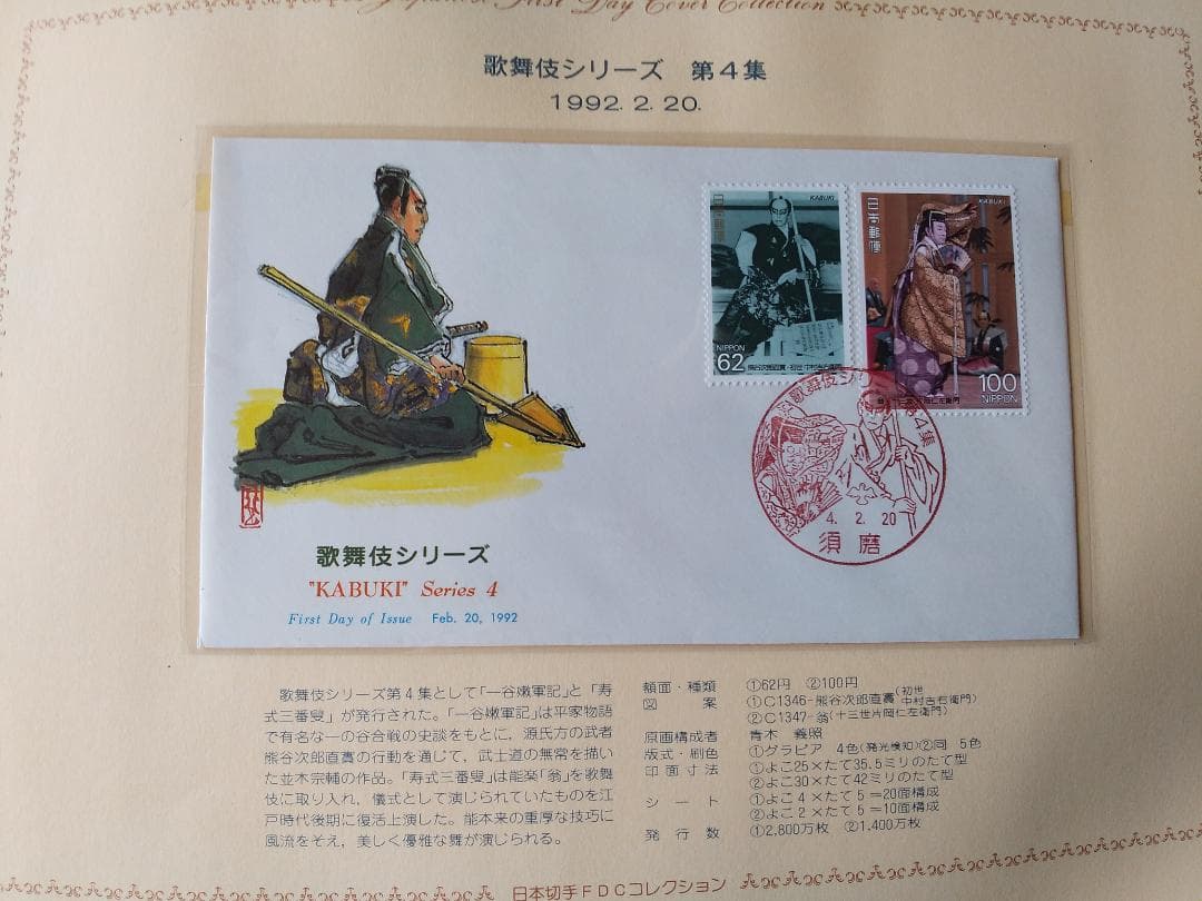 初日カバー 1992年 平成4年 申年 記念切手 切手 41通 ファイル 新品
