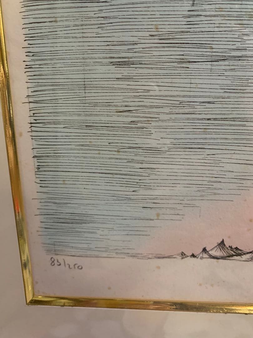 ペイネ　リトグラフ　雲の上のパーティー