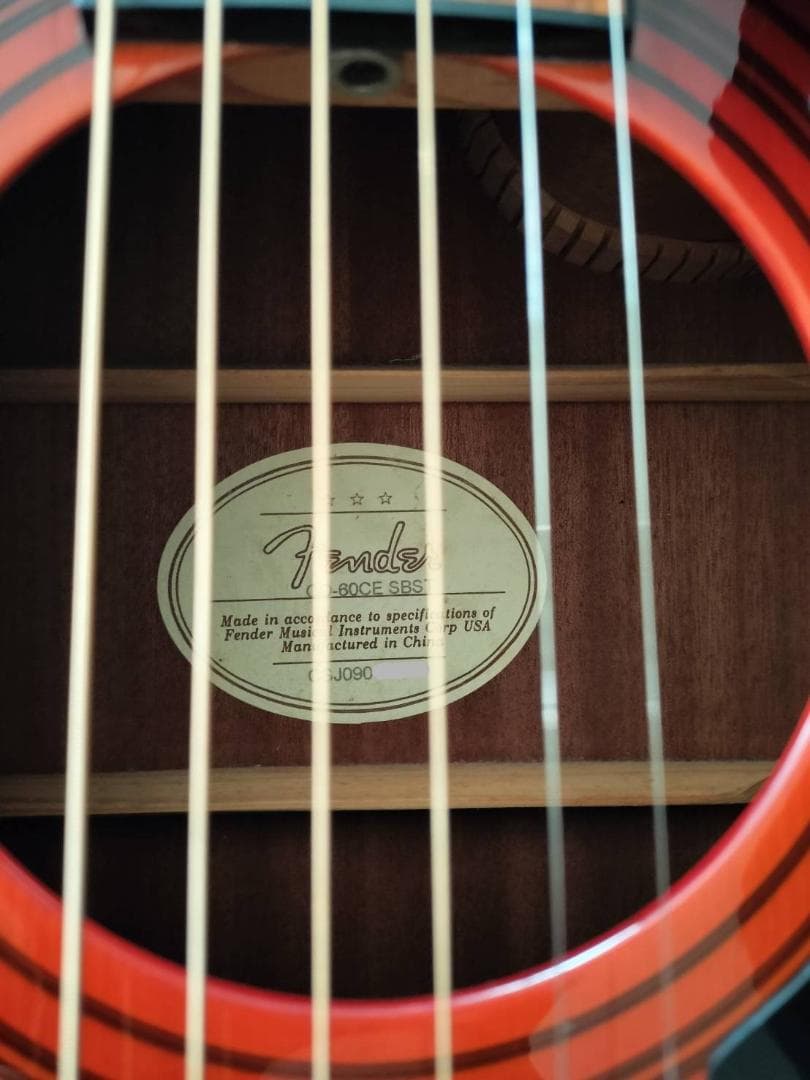 Fender CD-60CE SBST サンバースト エレアコ 純正ハードケース