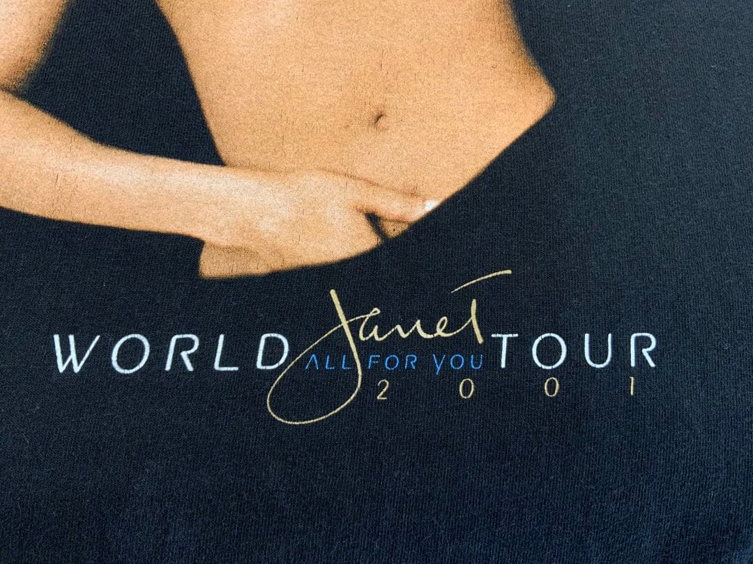ジャネットジャクソン　ワールド　ツアー　Tシャツ　giantタグ　L 黒　半袖