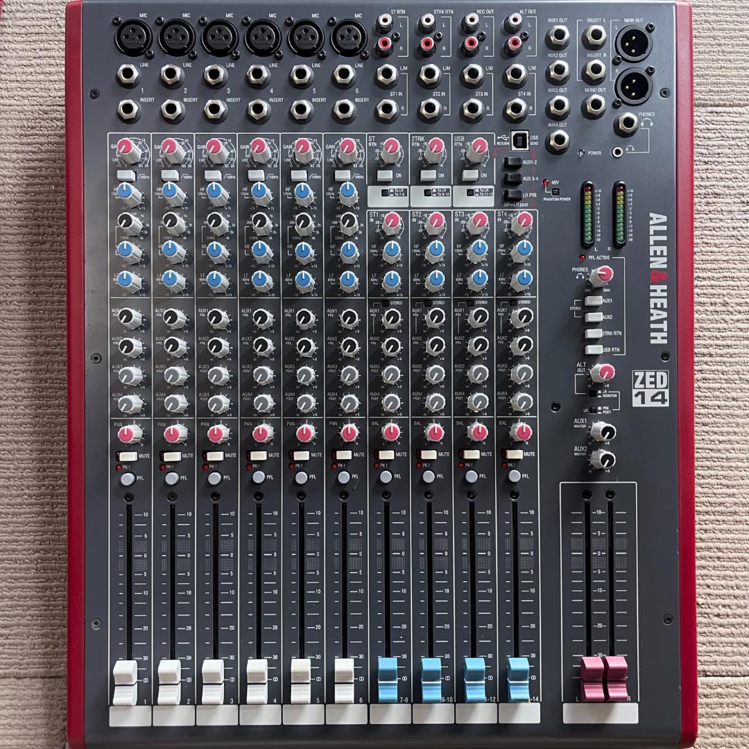 Allen & Heath ZED-14 アナログミキサー【ジャンク扱い】