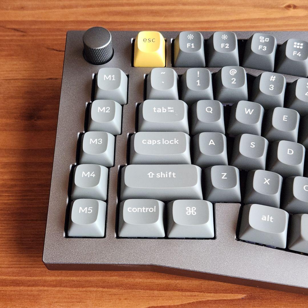 【パームレスト付き】Keychron Q10 シルバー 茶軸 アリス配列