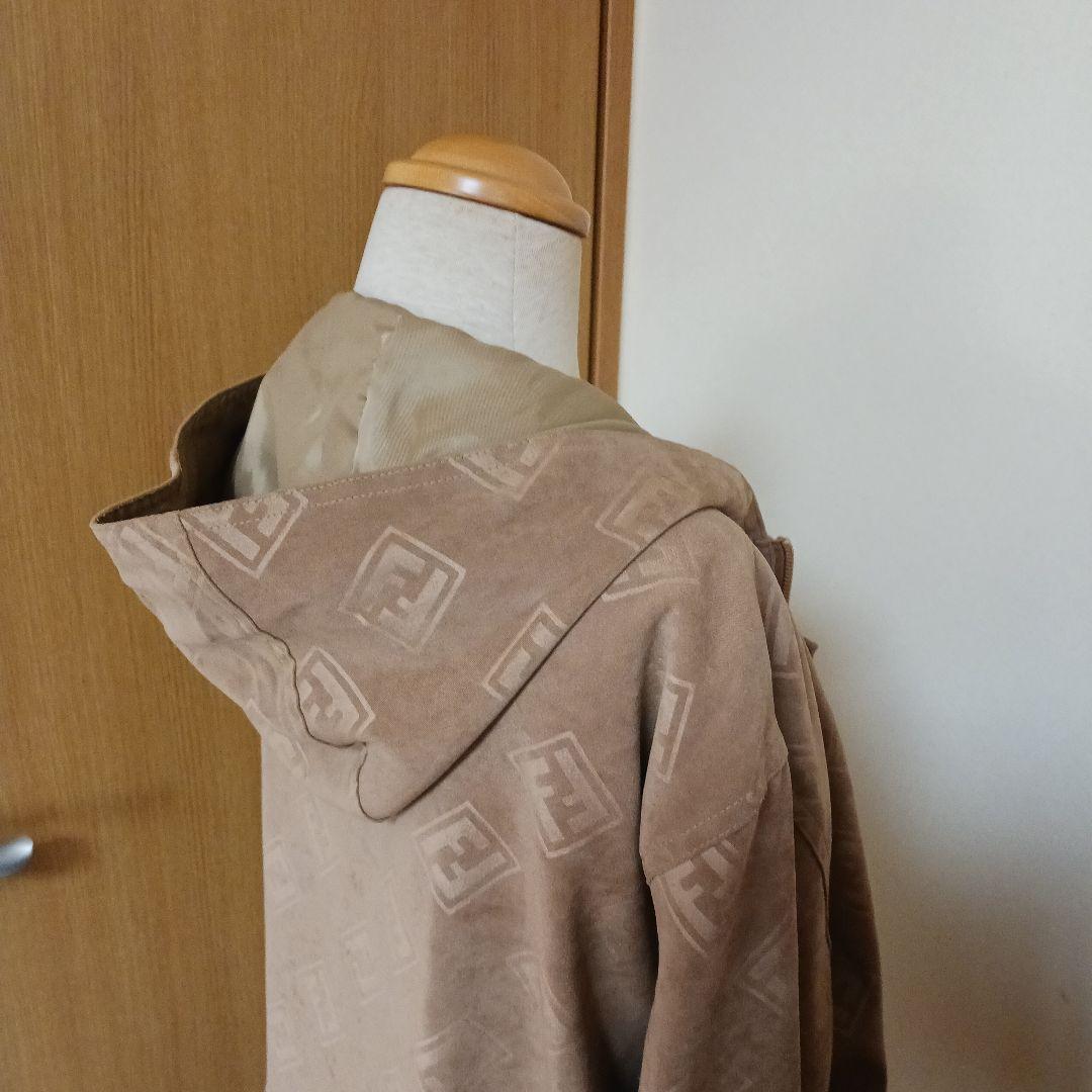 FENDI フェンディ ベージュ ヴィンテージ フード付き モノグラムジャケット