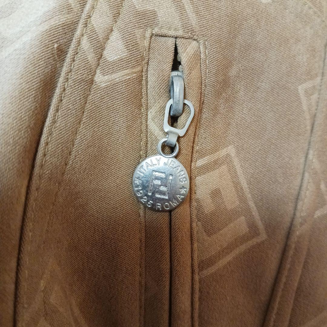 FENDI フェンディ ベージュ ヴィンテージ フード付き モノグラムジャケット