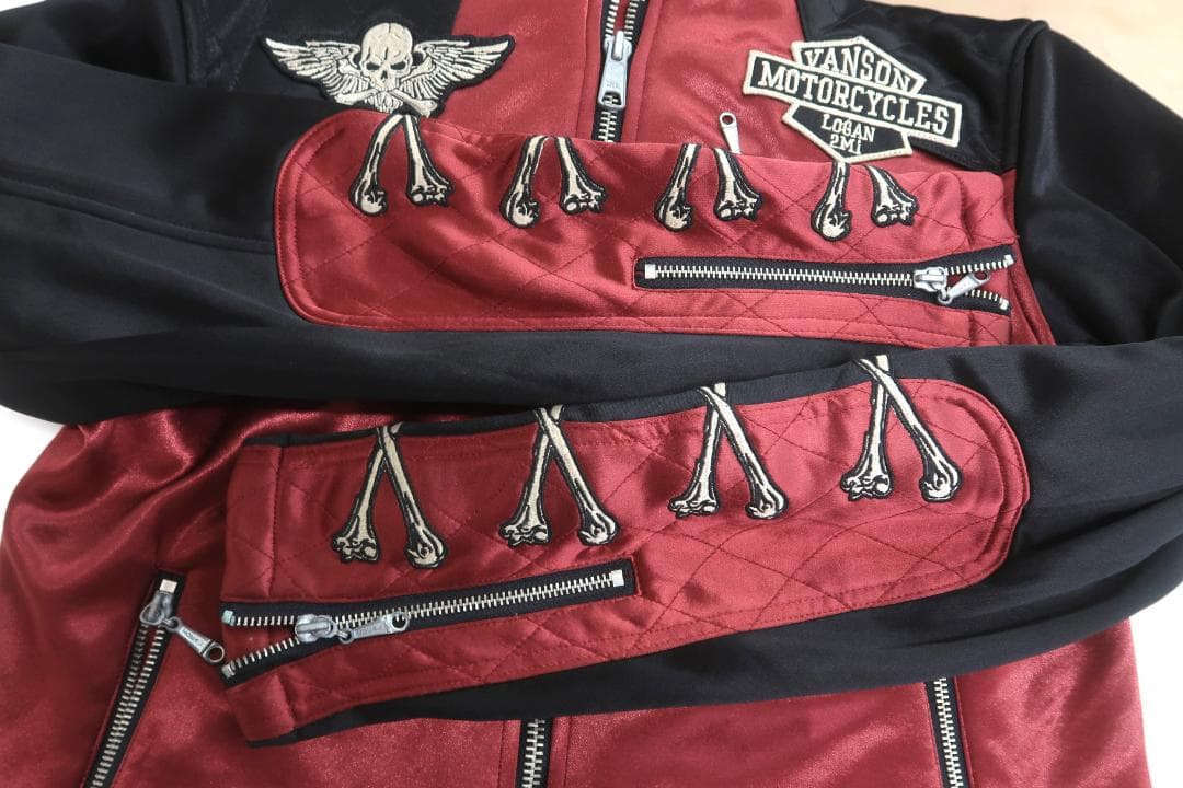 VANSON バンソン フライング ファイヤー スカル ジャケット【G】