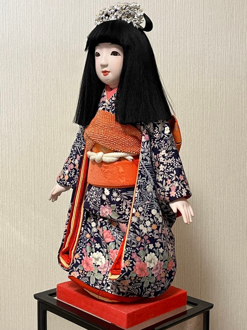 髪飾り付き市松人形 56cm