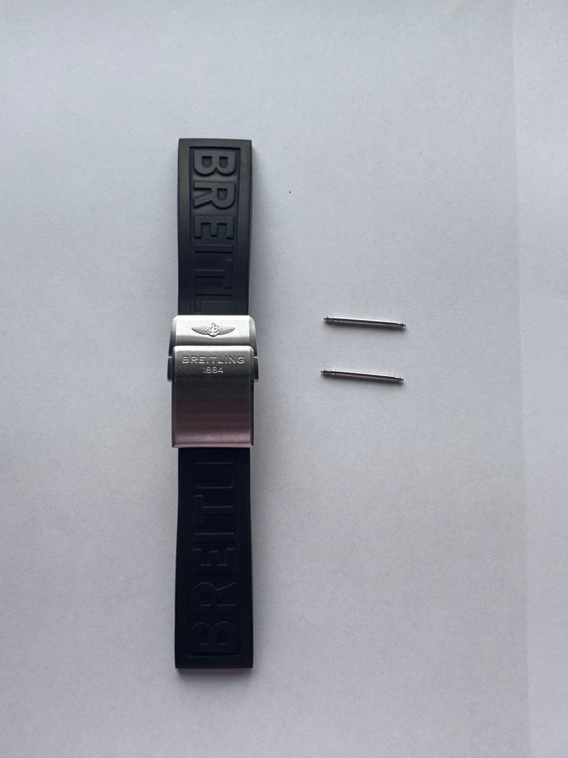 【希少（廃盤）、美品、未使用に近い】ブライトリング 純正 ラバーベルト　バックル