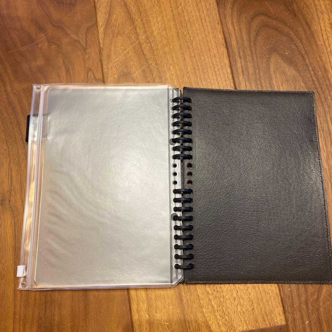 YOSINAレザールーズリーフノート ブラック　おまけ付き