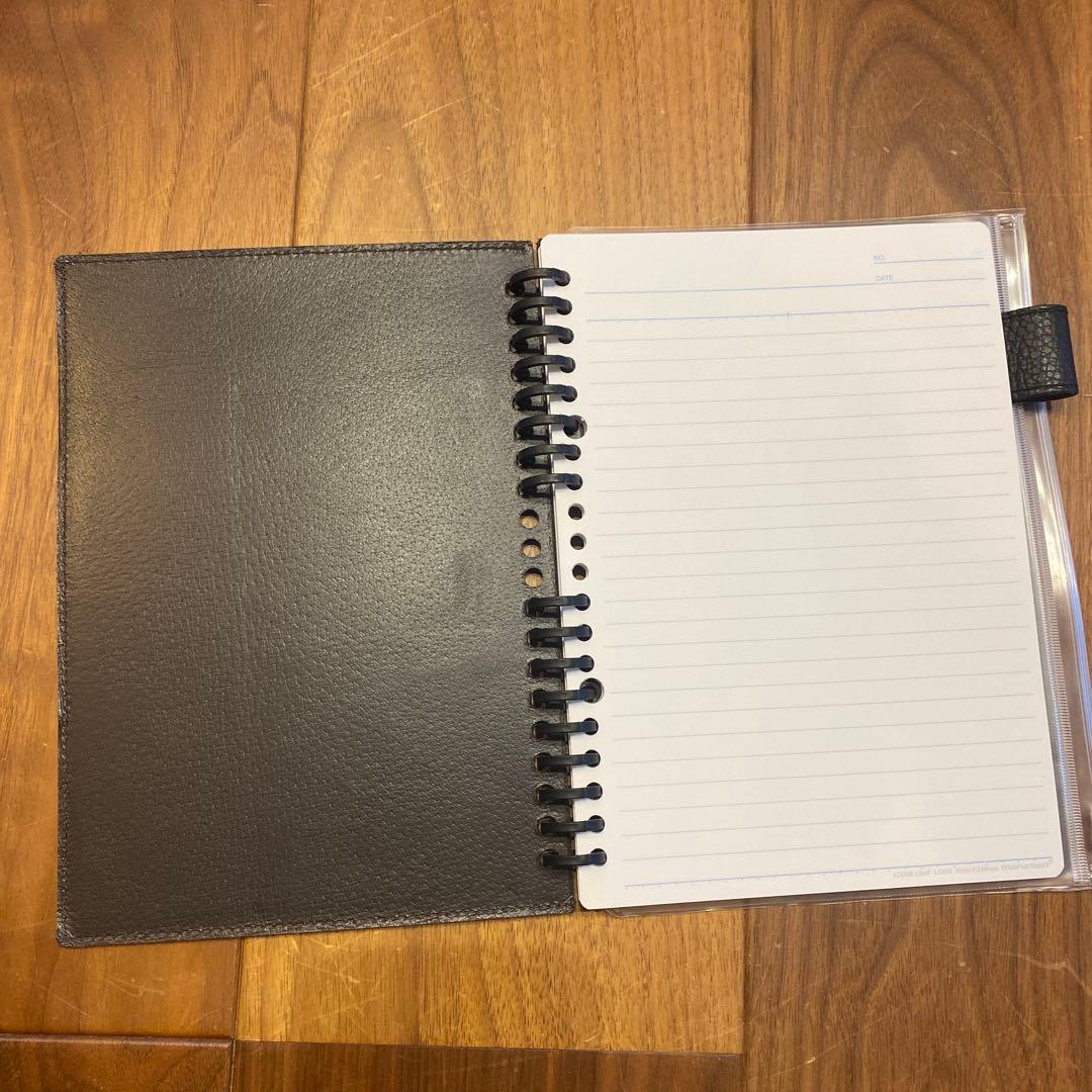 YOSINAレザールーズリーフノート ブラック　おまけ付き