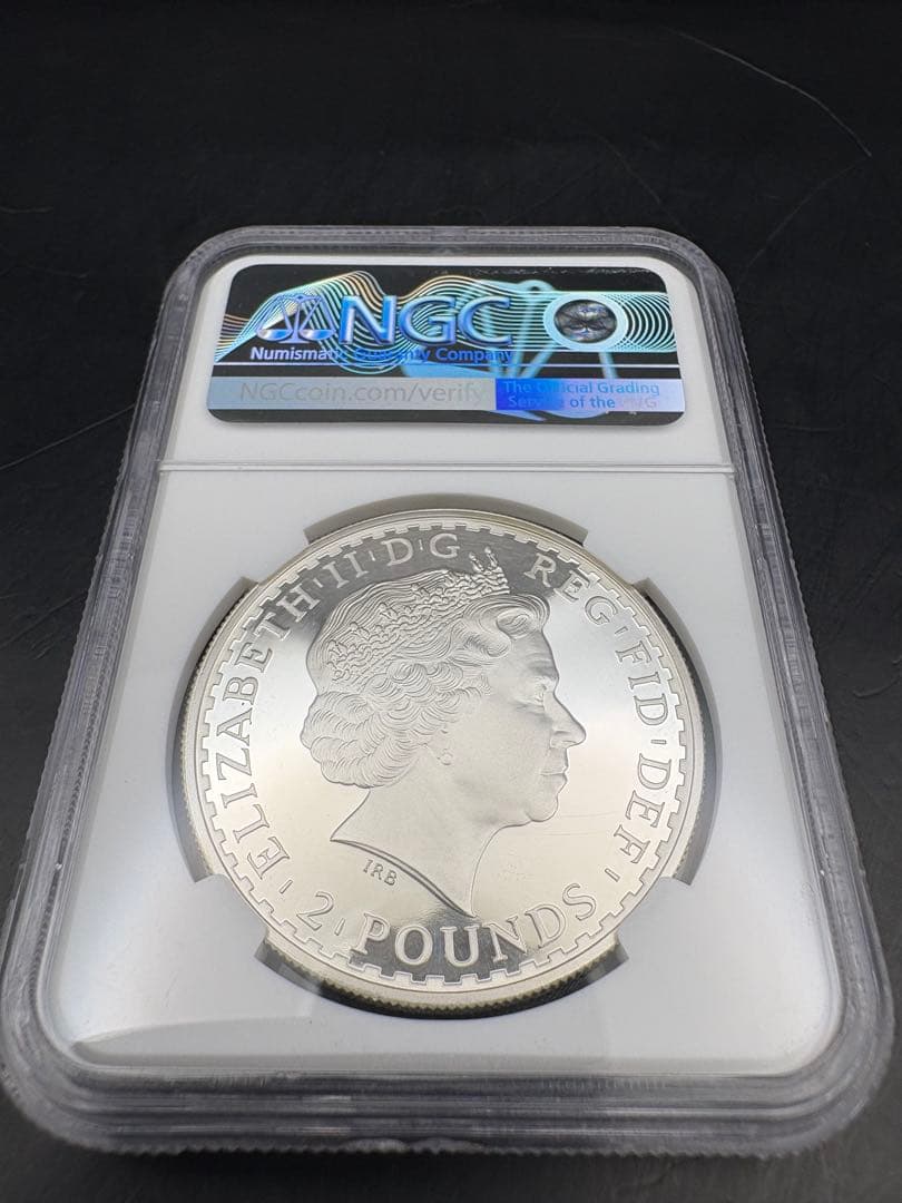 2008 ブリタニア 銀貨 NGC PF69UCウルトラカメオ スラブ欠けあり