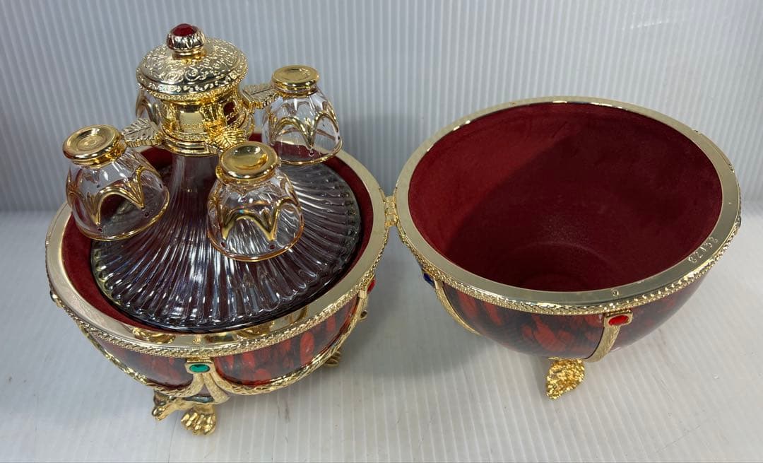 Ladogaインペリアルコレクション エッグ型ガラスアート空のボトル