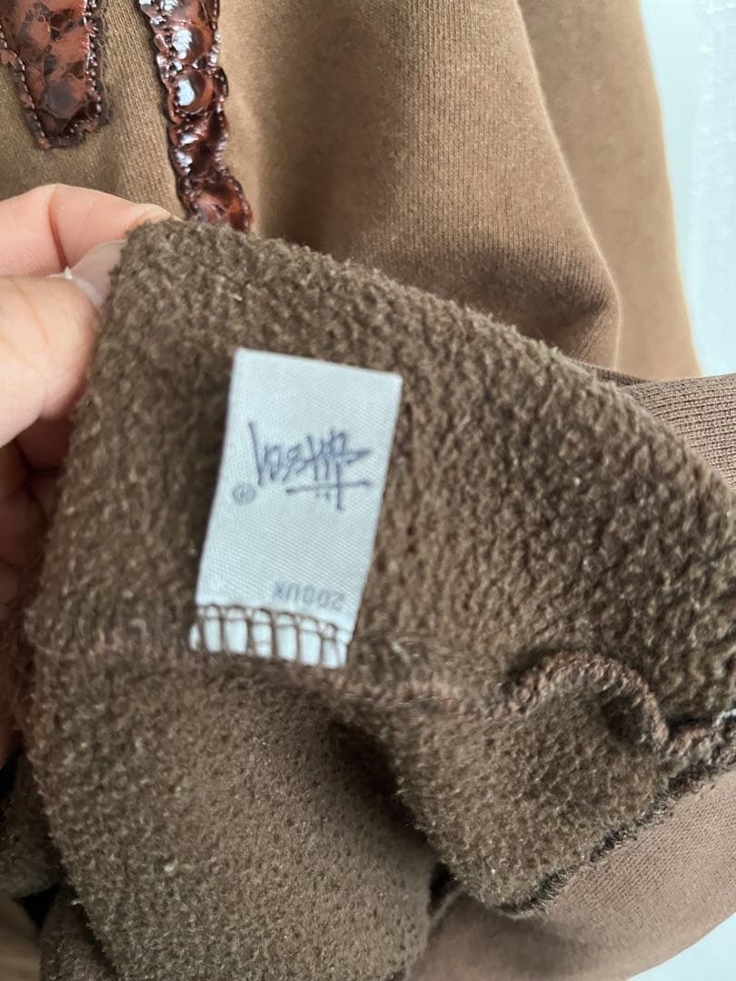 Stussy ブラウン パーカー M 90s 黒タグ