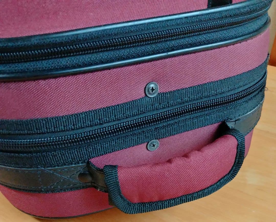 スーパーライト　4/4バイオリンケース　四角赤　バーガンディ