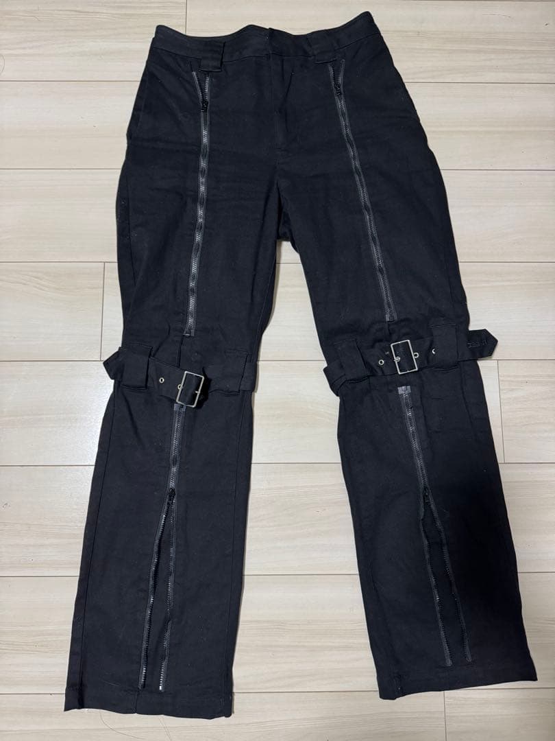 X-girl INSIDE OUT BONDAGE PANTS ブラック