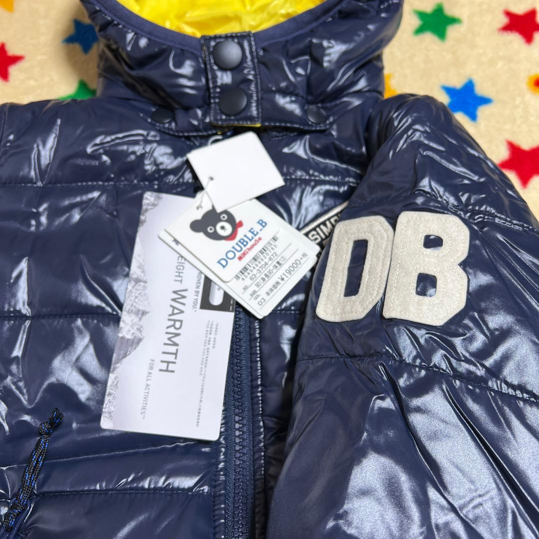 ⭐️ちゃちゃ⭐️ダブルビー⭐️リバーシブル⭐️黒✖️黄⭐️中綿ジャンパー⭐️90⭐️