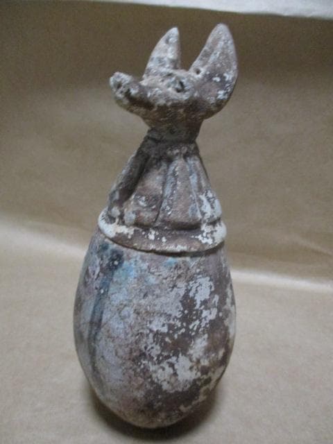古代エジプト　ミイラ　カポノス壺　箱付き　超貴重　Q91-2