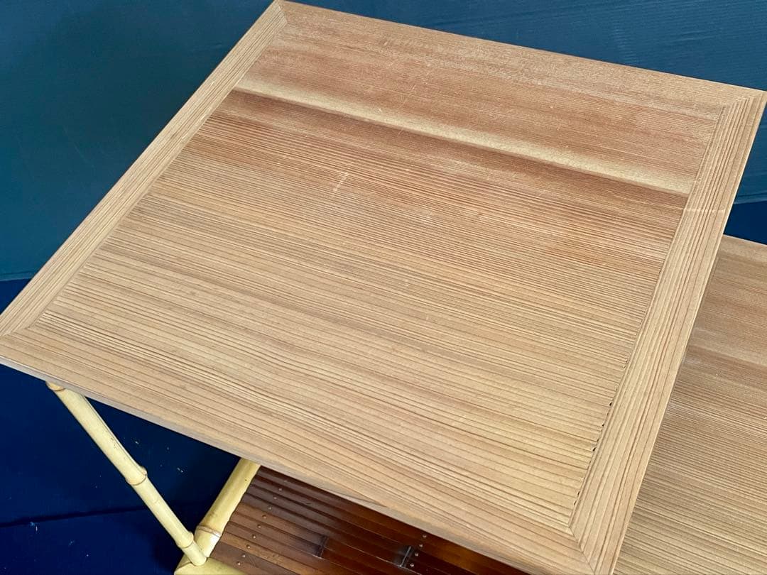 割引❣️「祖」 煤竹 白竹 杉柾目 煎茶棚 煎茶道具 組立式 木箱 （茶棚D）