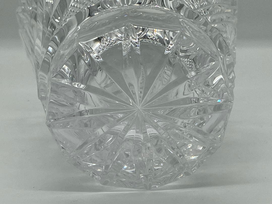 【未使用新品】薩摩切子 弟子丸 透明ガラス 切子 タンブラー 共箱 専用布付き