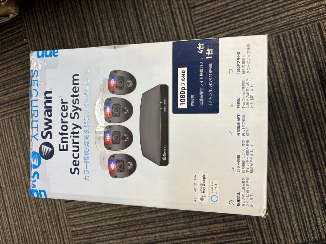 未開封 Swann スワン セキュリティカメラ カメラ4台セット 警告ライト