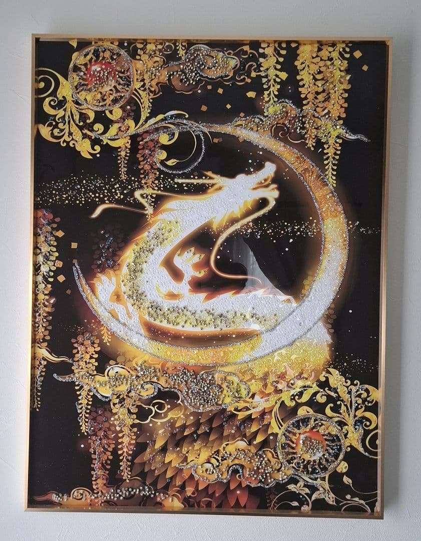クリスタルアート／クリスタルピクチャー／龍／昇龍／アートパネル