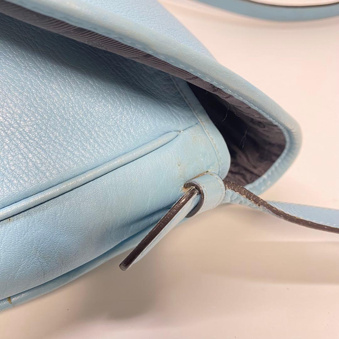 【希少カラー】ロエベ ヘリテージ ショルダーバッグ ブルー 水色 Loewe