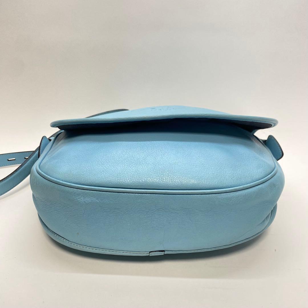 【希少カラー】ロエベ ヘリテージ ショルダーバッグ ブルー 水色 Loewe