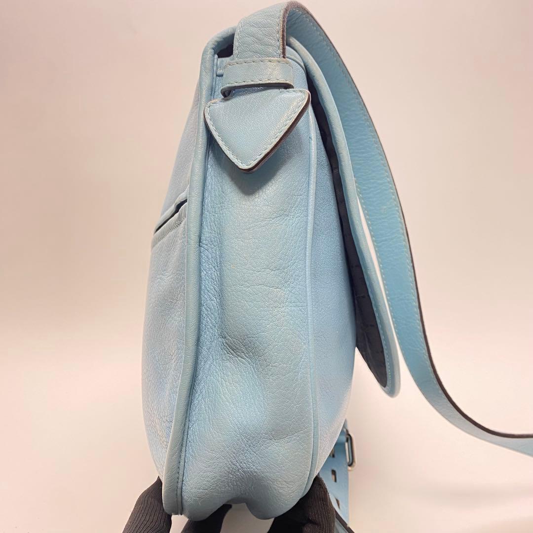 【希少カラー】ロエベ ヘリテージ ショルダーバッグ ブルー 水色 Loewe