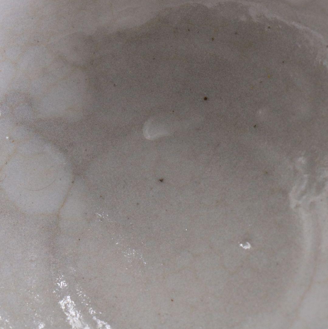 人間国宝 荒川豊蔵作 志野茶碗 茶道具 共箱共布　AW890