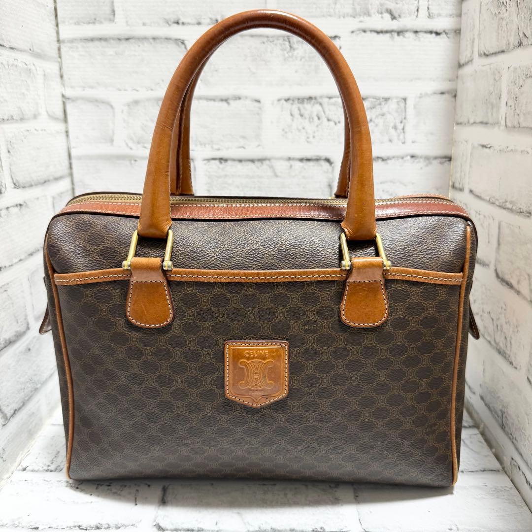 2way/大人気/美品✨セリーヌ マカダム柄 ミニボストンバッグ ハンドバッグ