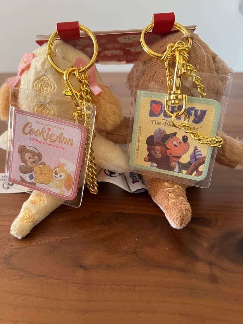 上海ディズニー巳年　クッキーアンとダッフィーぬいぐるみキーチェーン