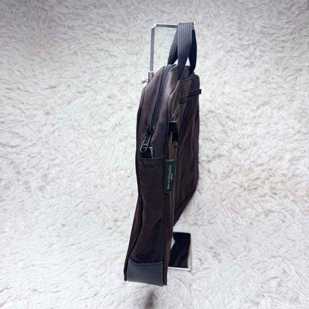 【新品未使用】エルベシャプリエ ブリーフケース ダークブラウン A4対応