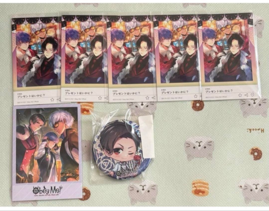 おべいみー　ルシファー　チェキ6枚　ホロ缶バッジ　マモン　レヴィアタン