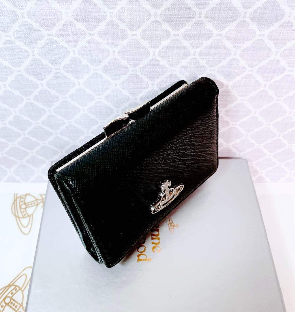 【最新◇ショッパー付】新品 ヴィヴィアン・ウエストウッド 3つ折り財布 黒