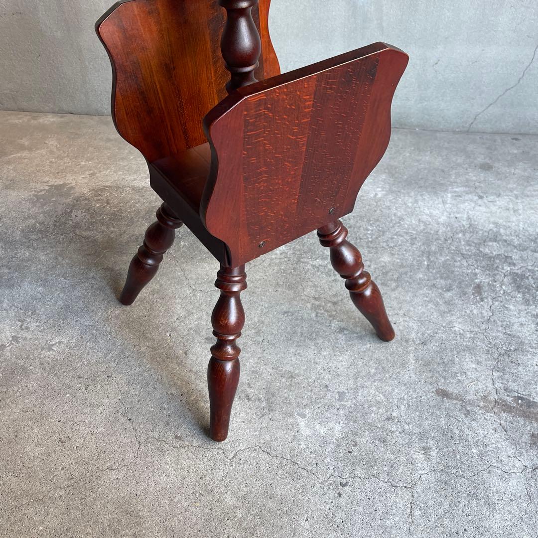 飛騨家具　キツツキ　サイドテーブル　コーヒーテーブル　丸テーブル　ラック付き