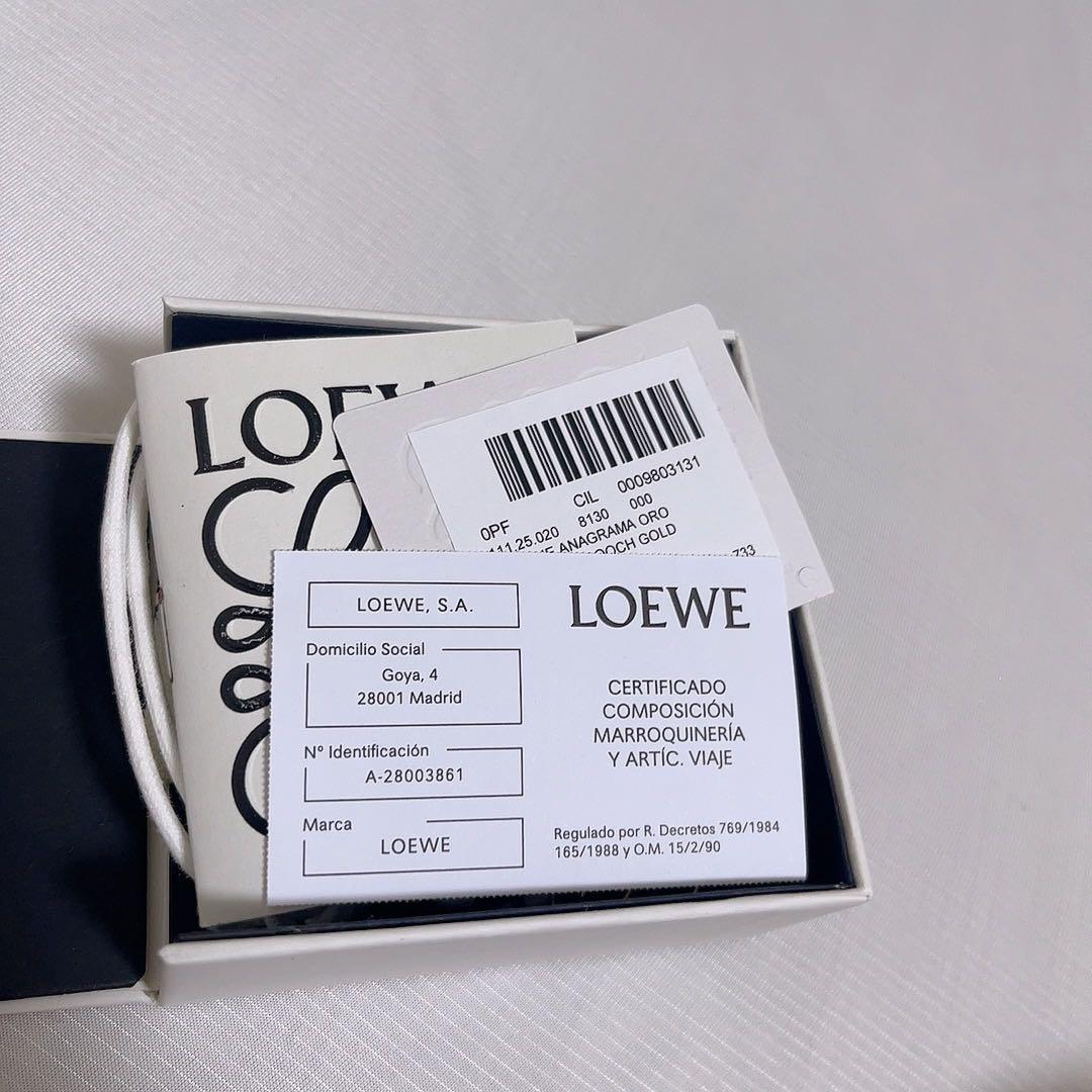 LOEWE アナグラムブローチ　ゴールド