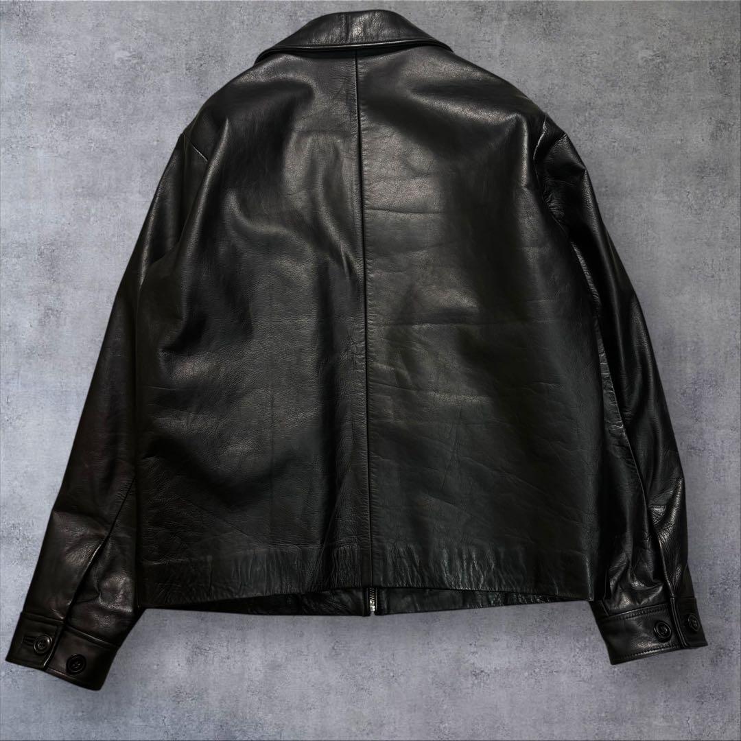 オールドギャップ レザージャケット S 紺タグ ブラック キルティングライナー