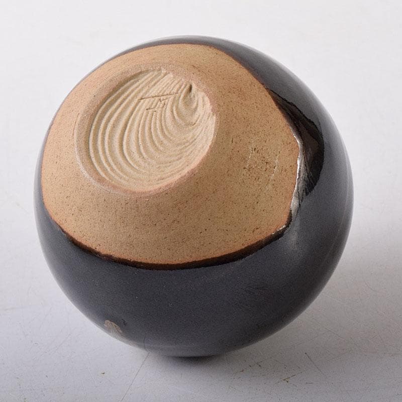 茶道具　京焼　桶谷定一作　文琳　茶入　共箱　V　8177