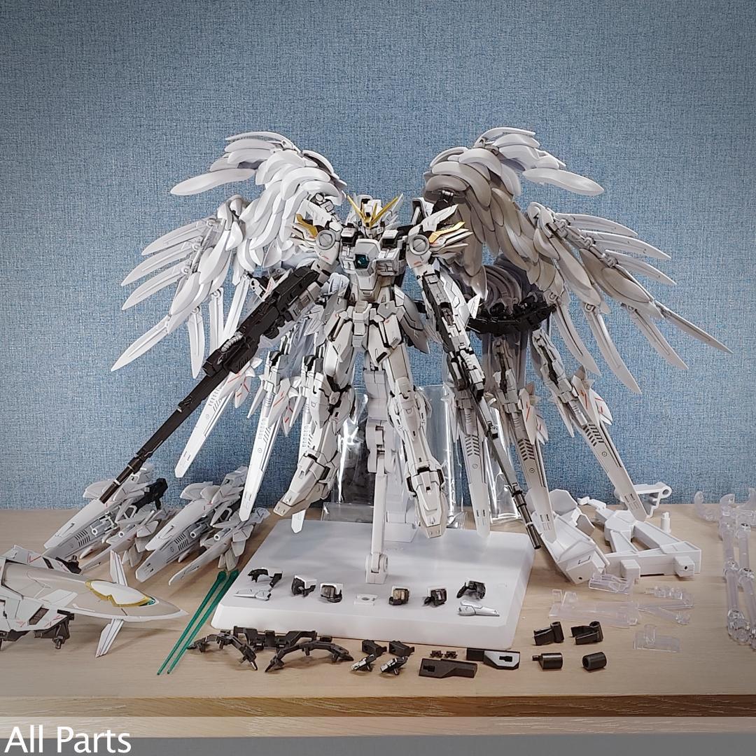 MG ウイングガンダム \" white カスタム\" パール塗装完成品