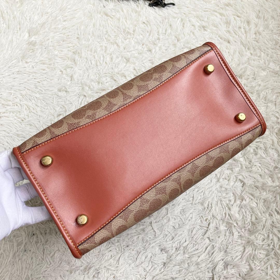 未使用級 COACH コーチ フィールド トート ホースアンドキャリッジ