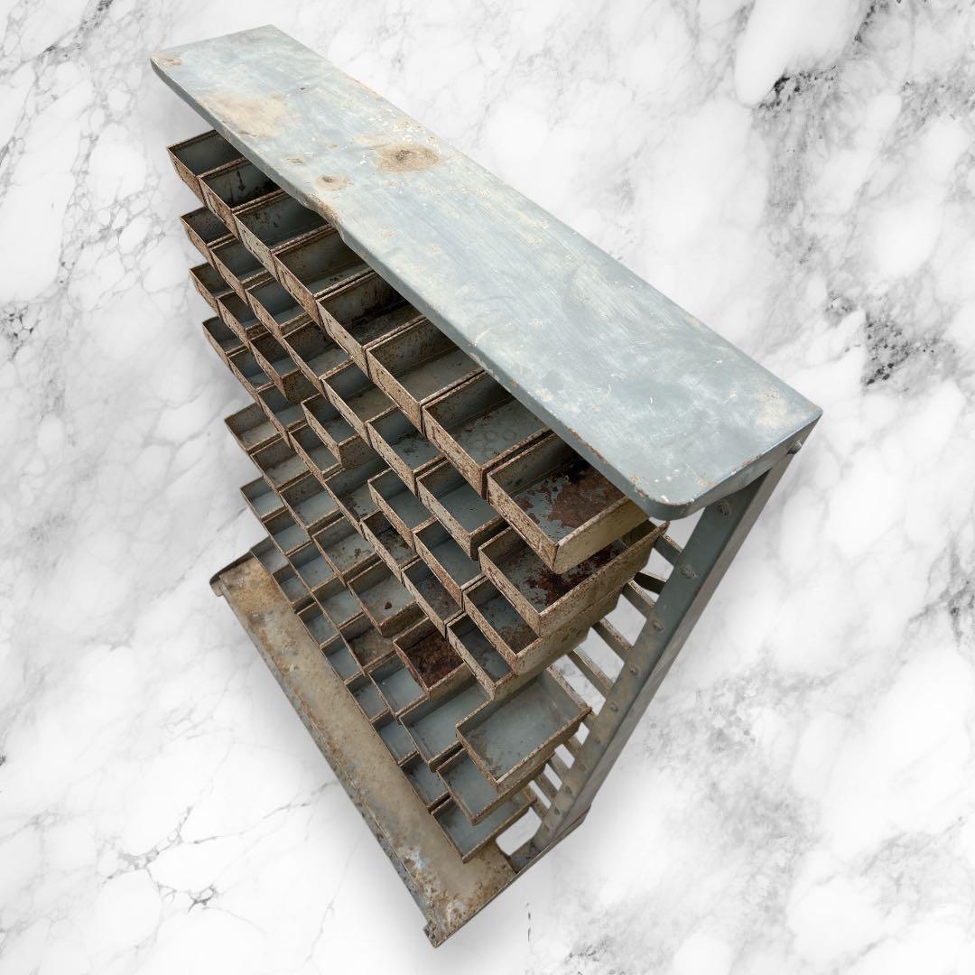 アンティーク ヴィンテージ パーツキャビネット 鉄製 インテリア 現状引渡し