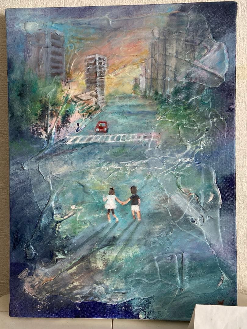 油彩　真筆　大きさF4 額なし