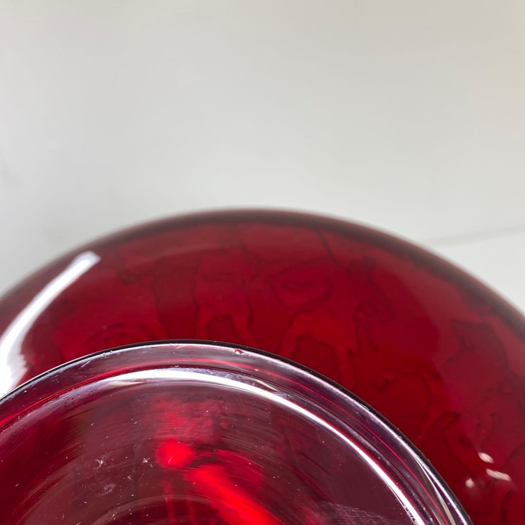 ムラーノ　ベネチアングラス　人物金彩コンポート　直径25.8㎝東な7-0303②