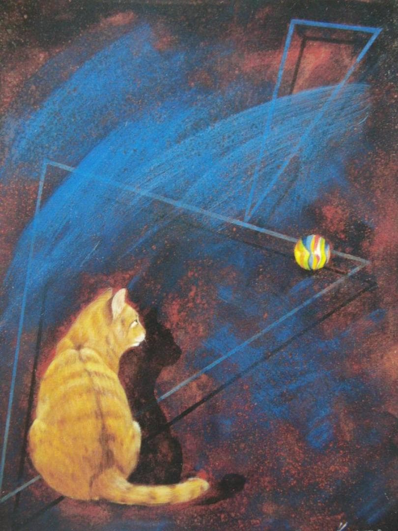 テリー今野、影、希少な画集より、新品高級額・額装付、状態良好