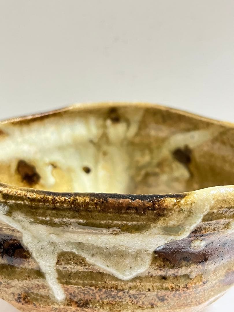 美濃焼の名工加藤勝之造 伊賀茶碗　未使用共箱値下げしました。