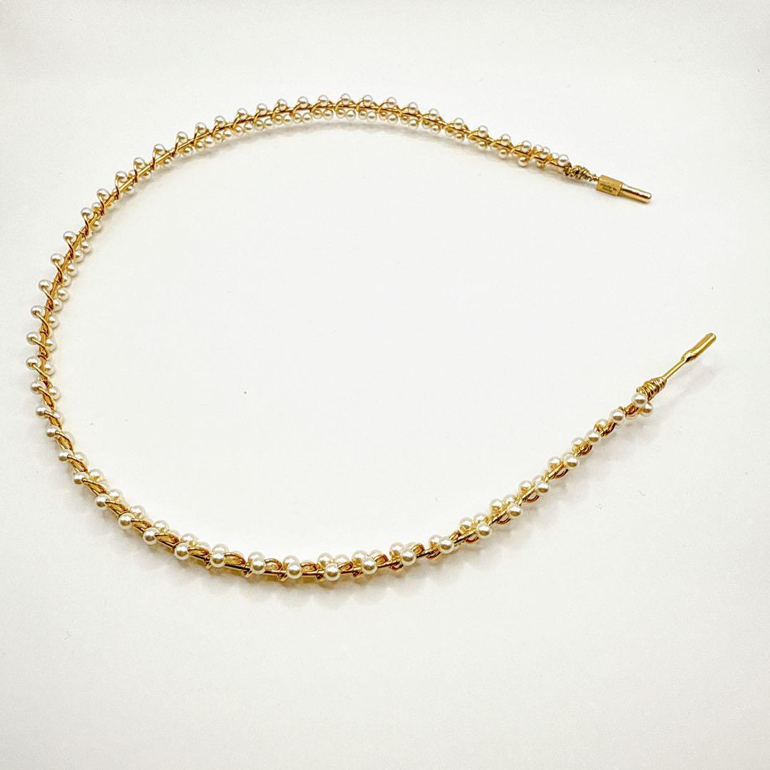 【極美品】acca カチューシャ パール コールド 2021 春